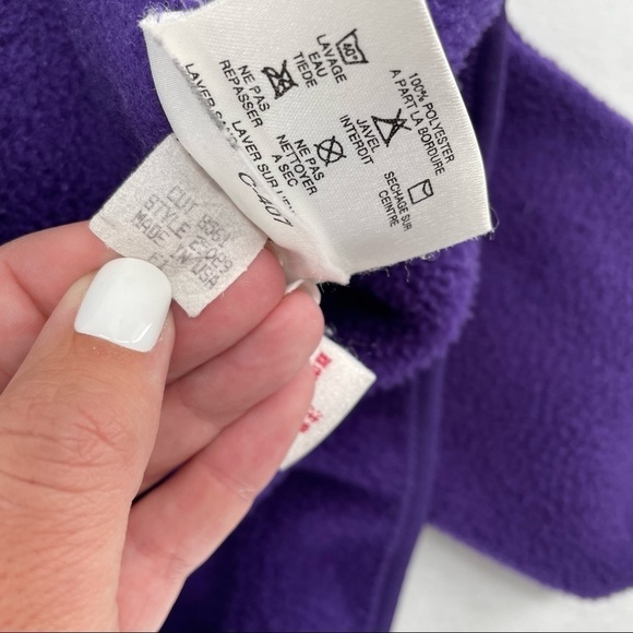 PATAGONIA Vintage Girls Full Zip Purple Fleece Jacket Deep pile size: 14 - Picture 6 of 10